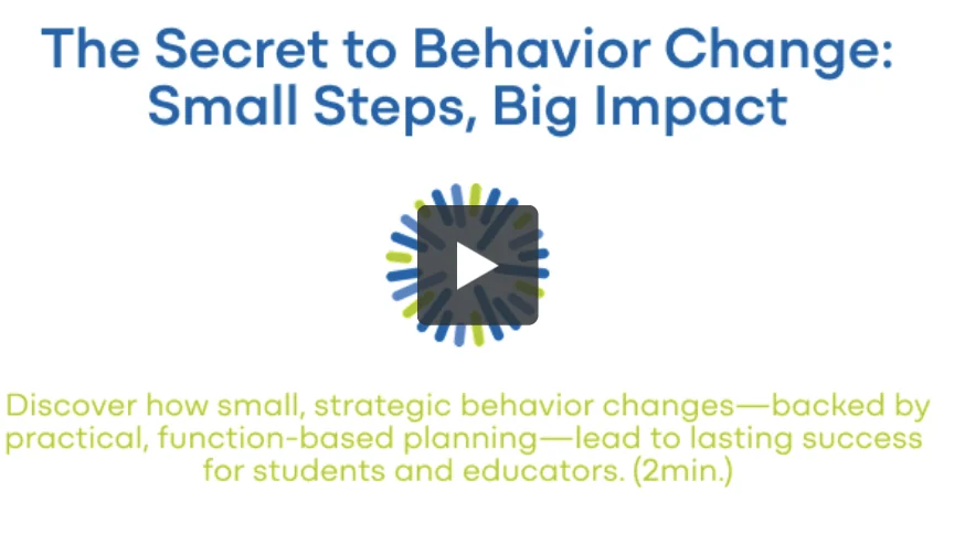 The Secret to Behavior Change
